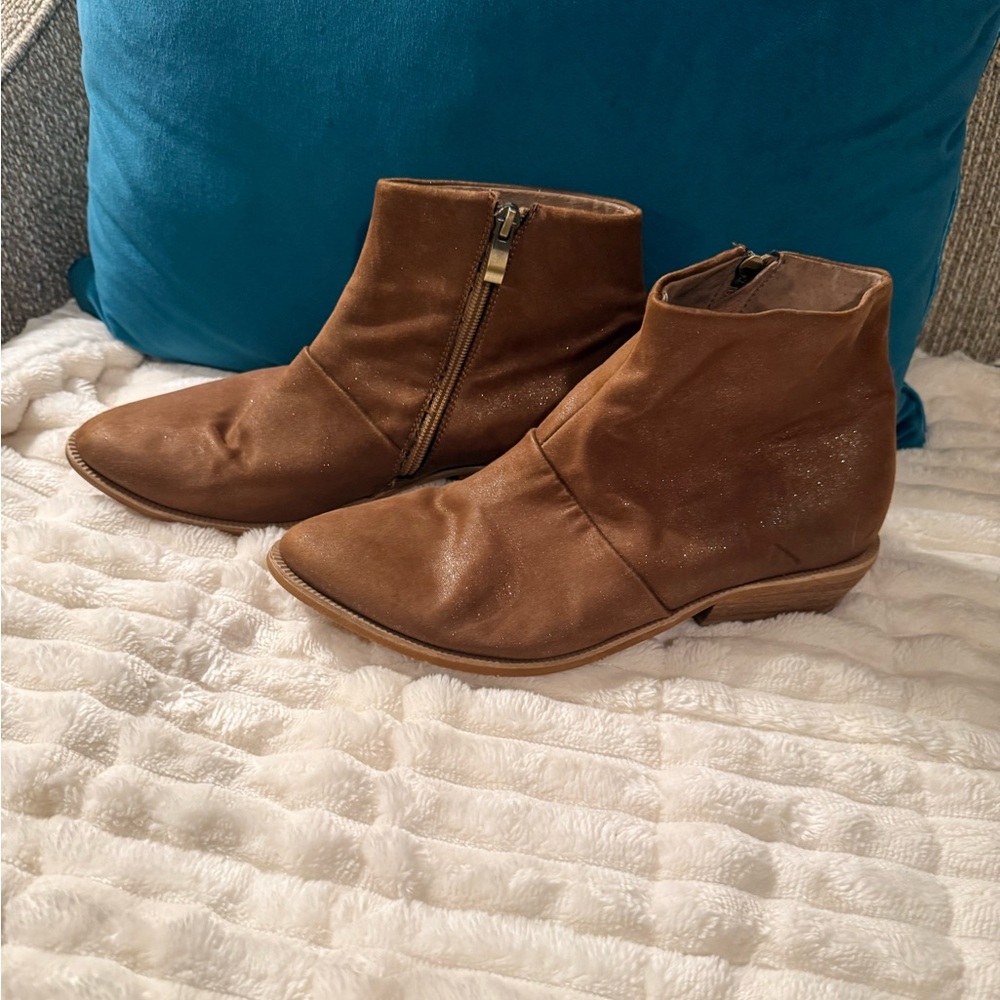 Antelope Tan Ankle Booties